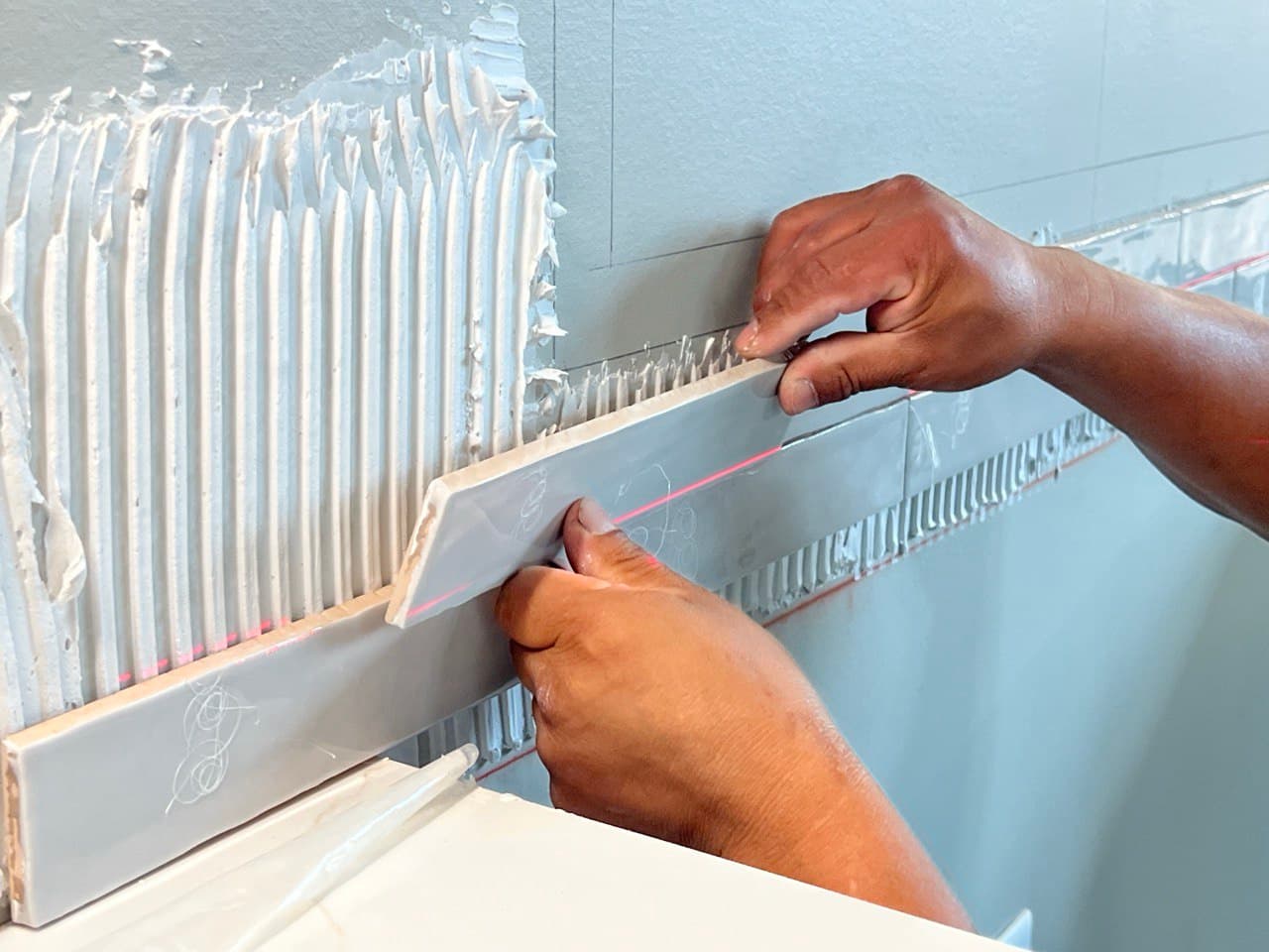 Professional tile installation