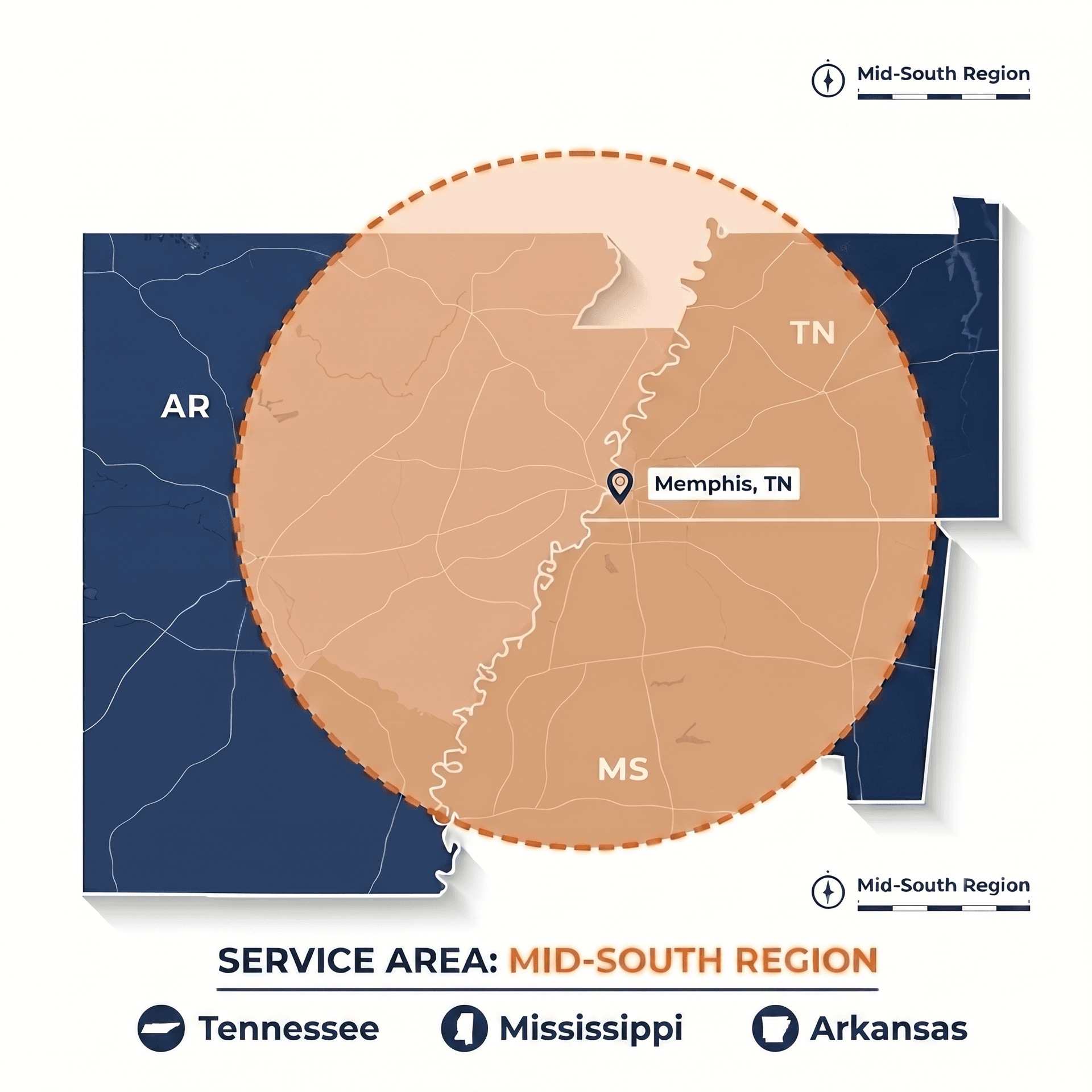 Map of FCO Renovation service area